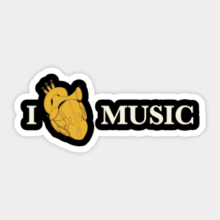 I Love Music Sticker